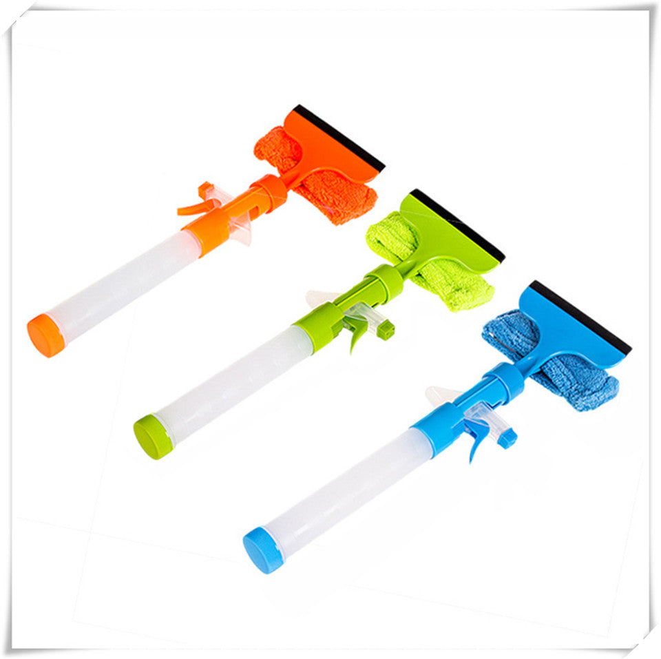 Multi-functional integrated high-rise window glass wiper both sides can spray water cleaning glass wiper cleaner