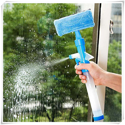 Multi-functional integrated high-rise window glass wiper both sides can spray water cleaning glass wiper cleaner